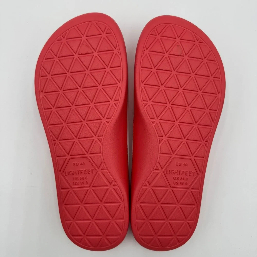 Lightfeet Arch Support Flip Flops Sandals Women 9 / Men 8 Coral Beach Vacation